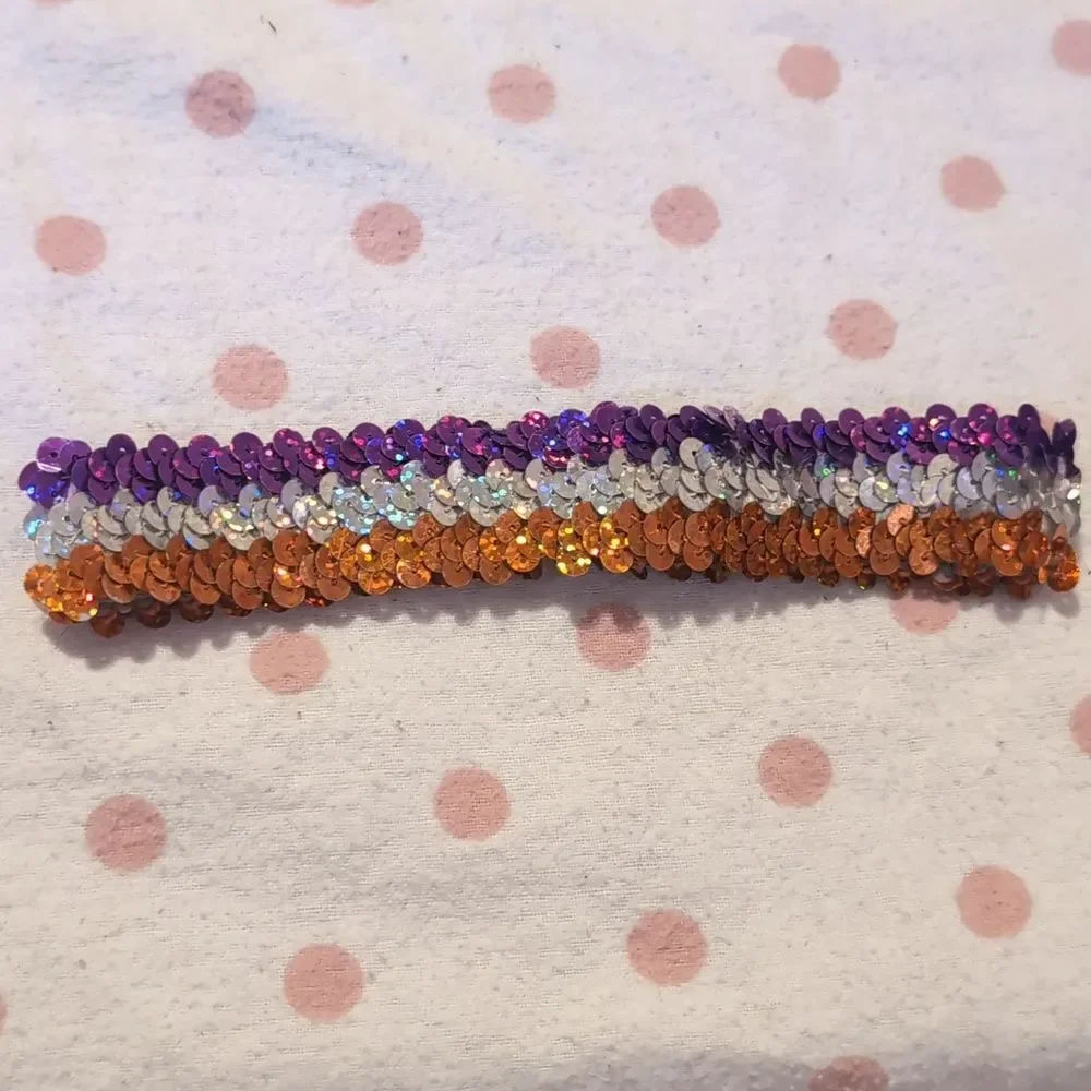 Orange Silver Purple‎ Sequence Headband